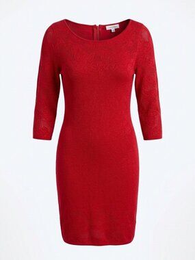 Calvin Klein Red Knit sweater dress, Size L